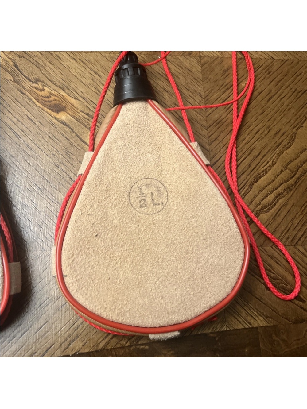 Lot of 2 Spanish Bota Bag Wine Water Canteen Rugged Leather Suede Spain - Picture 6 of 6